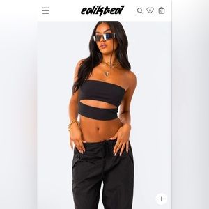 Edikted Black crop top